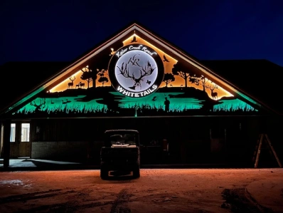 custom lighting metal siding design